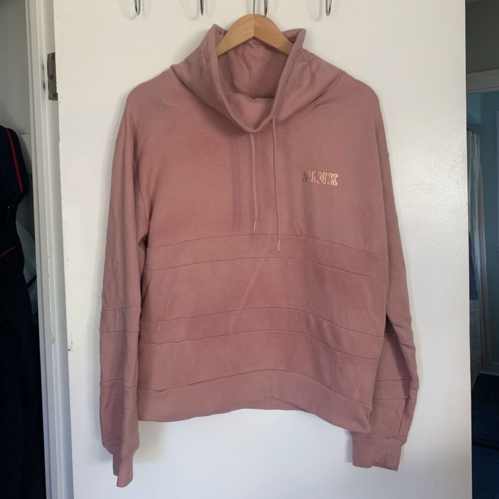 VS Pink Cowl Neck Hoodie
